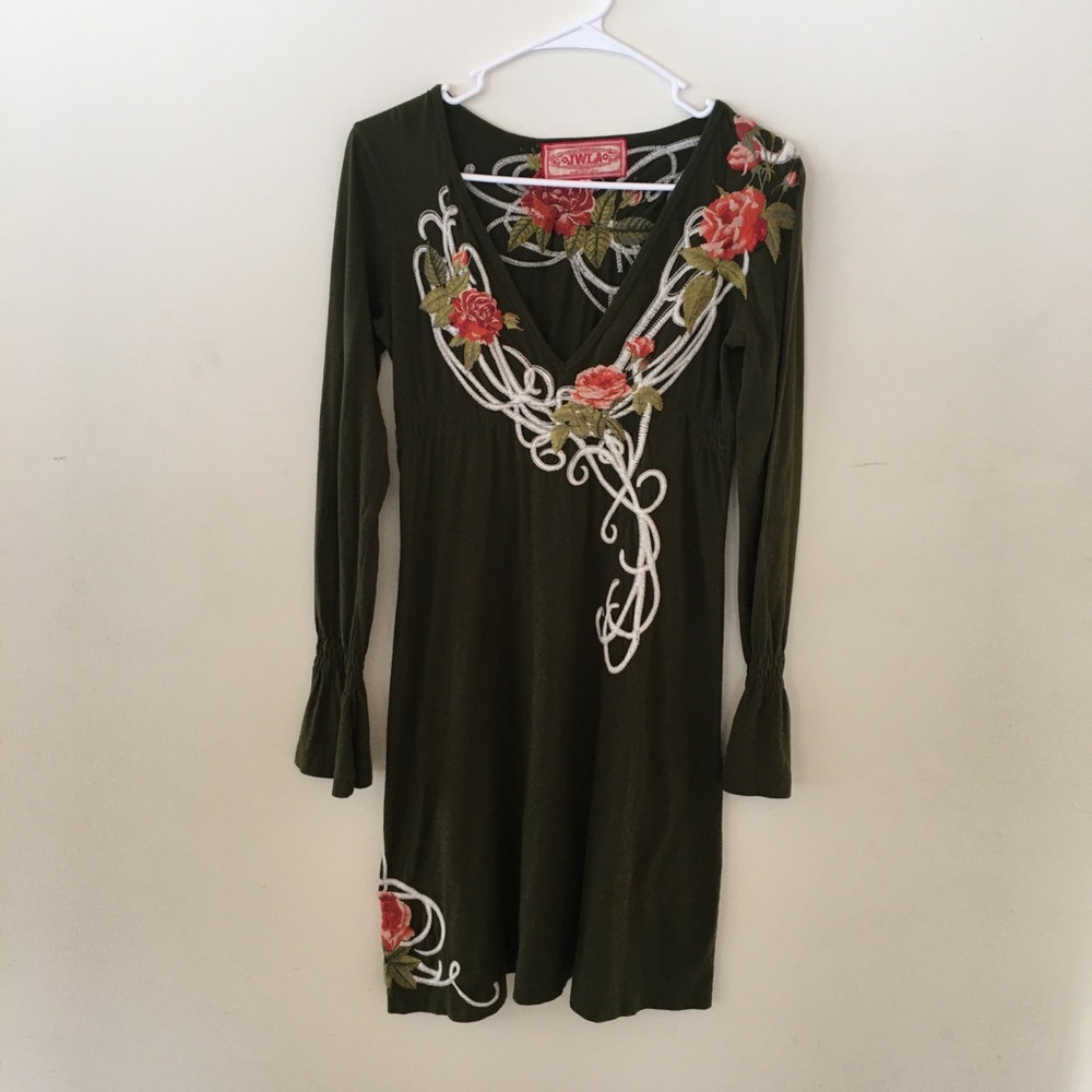 Johnny Was JWLA embroidered dress size small